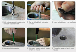 How to repair a broken thread with a thread repair kit?
