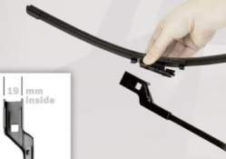 Installing windshield wipers, various adapters